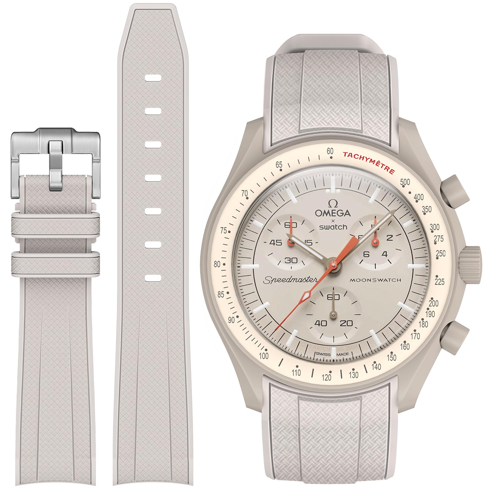 Amazon.com: Stanchev Bands for Moonswatch Watch,Curved No Gap Soft